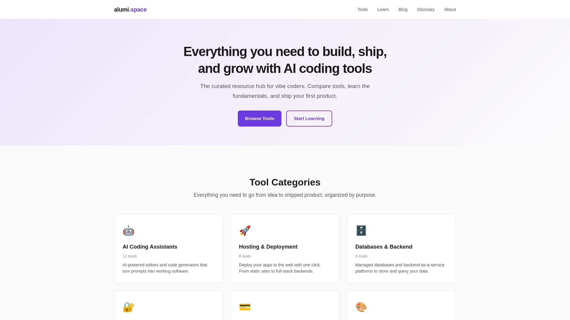 website screenshot of https://alumi.space/