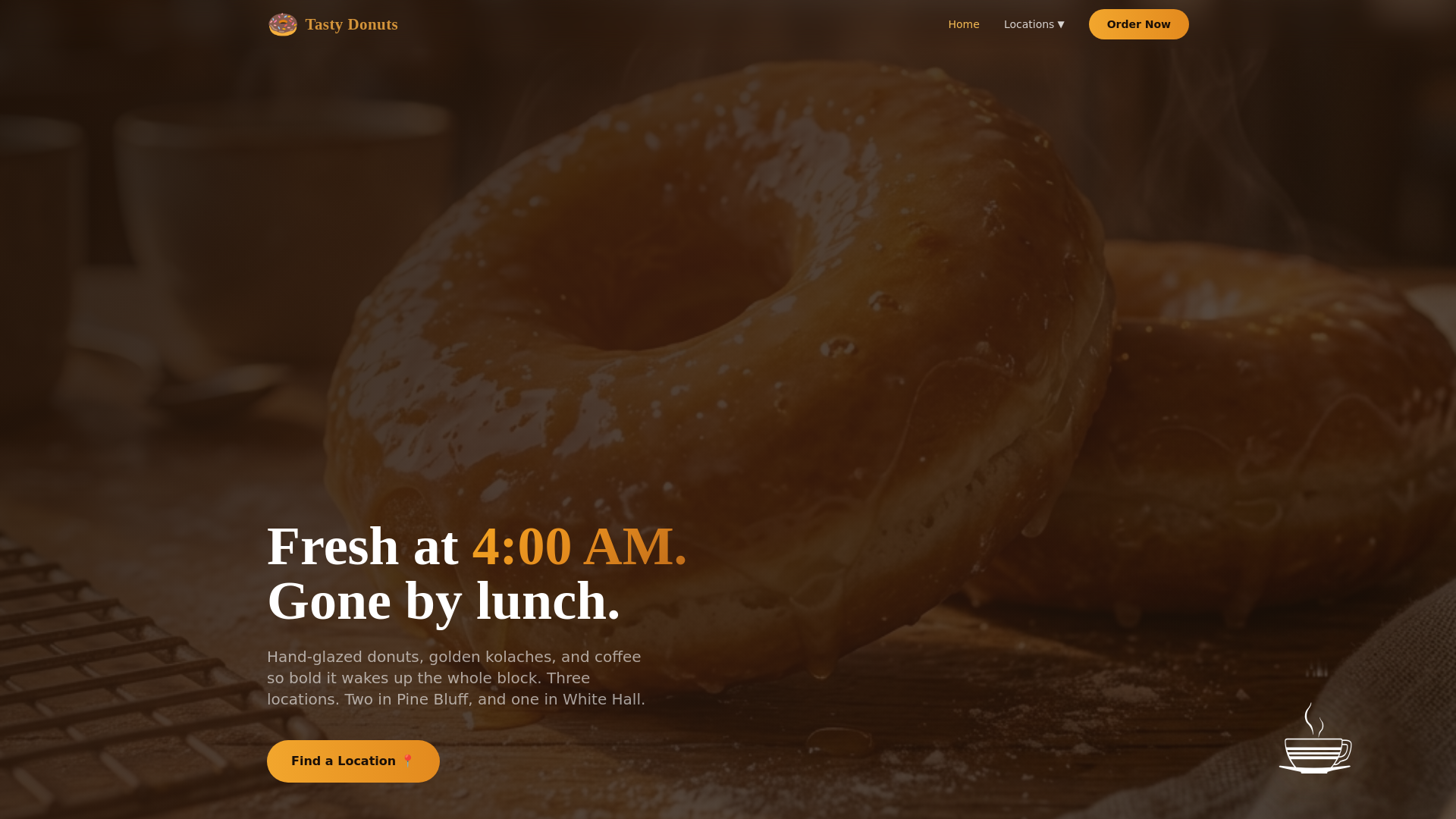 website screenshot of https://tasty-donuts.pages.dev/