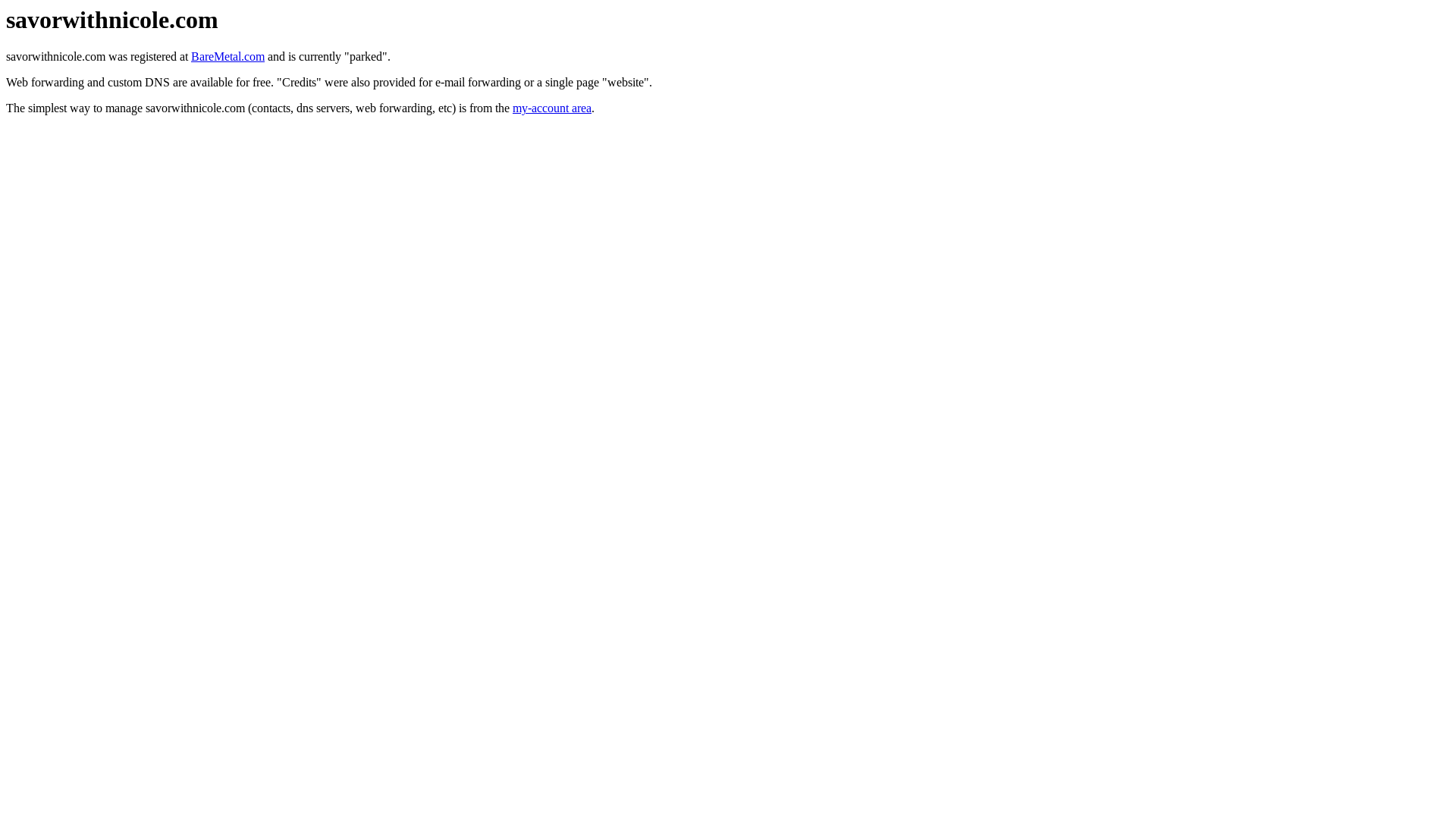 website screenshot of https://savorwithnicole.com/