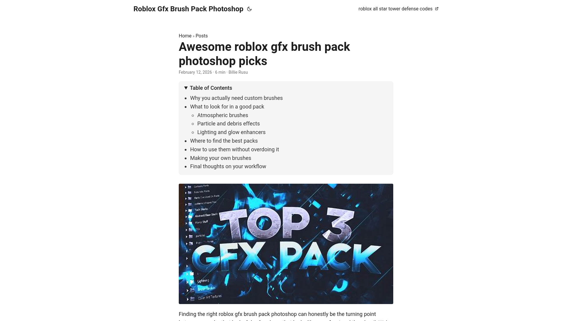 website screenshot of https://roblox-gfx-brush-pack-photoshop.pages.dev/