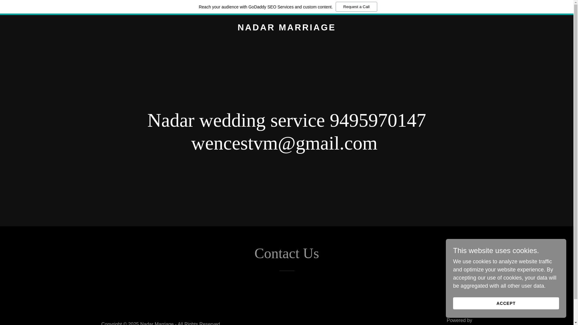 website screenshot of https://nadarmarriage.in/