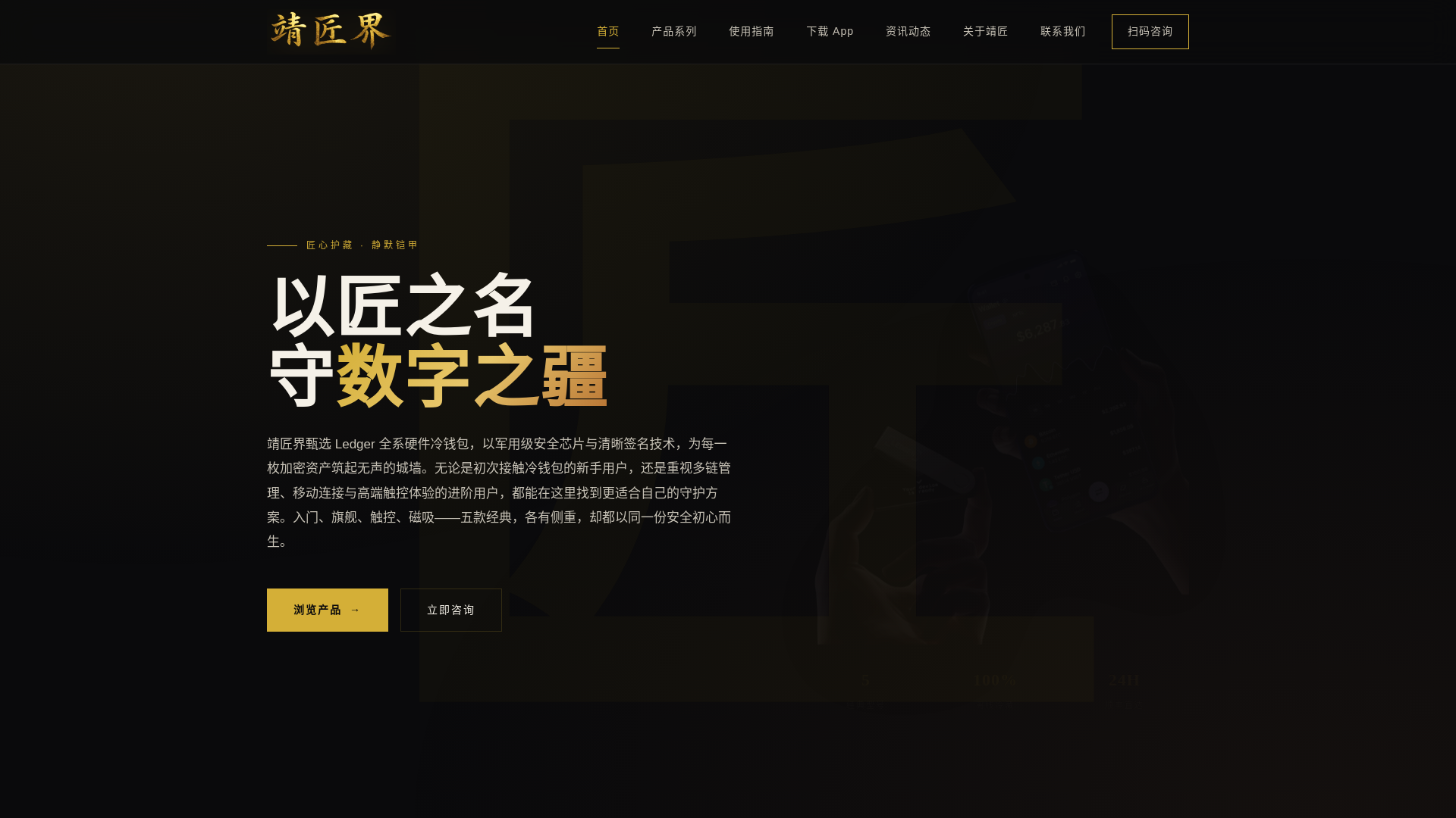 website screenshot of https://ledger-jingjiangjie.com/