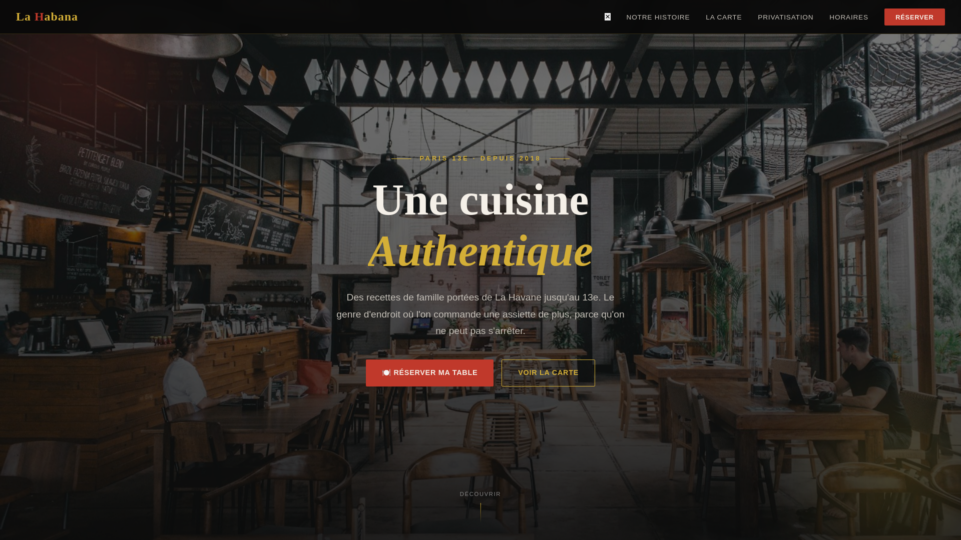 website screenshot of https://lahabana-paris.pages.dev/