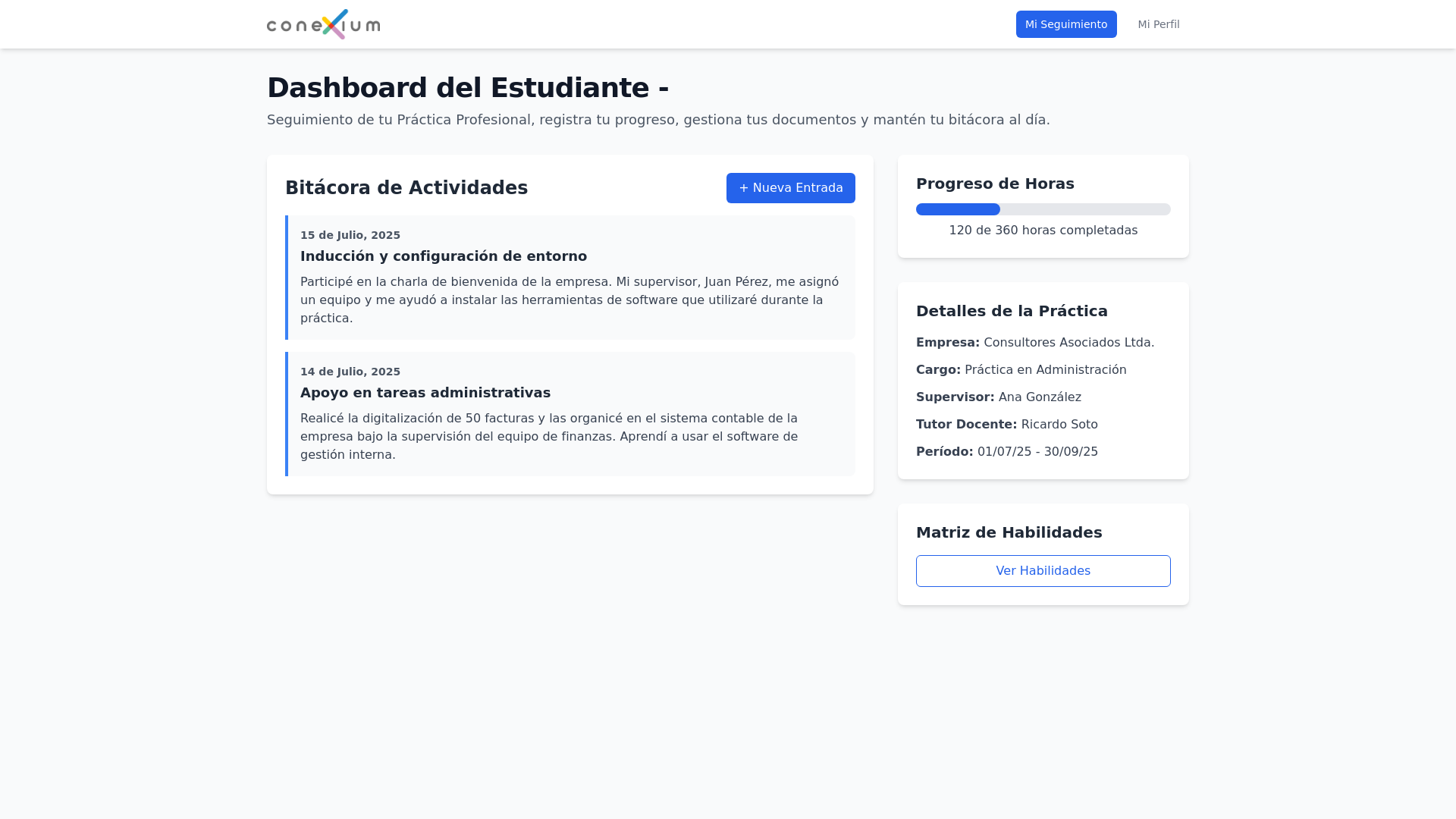 website screenshot of https://practicaconexium.pages.dev/
