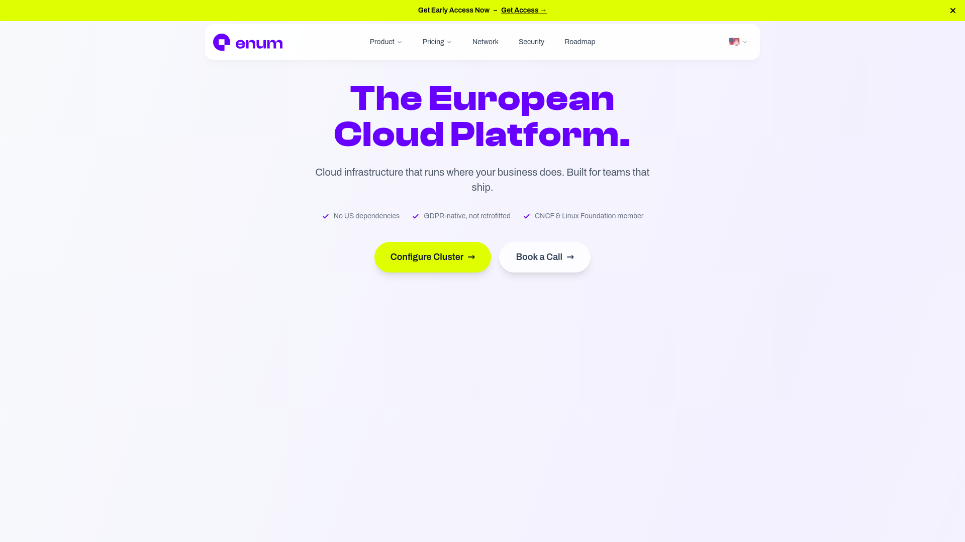 website screenshot of https://enum.co/