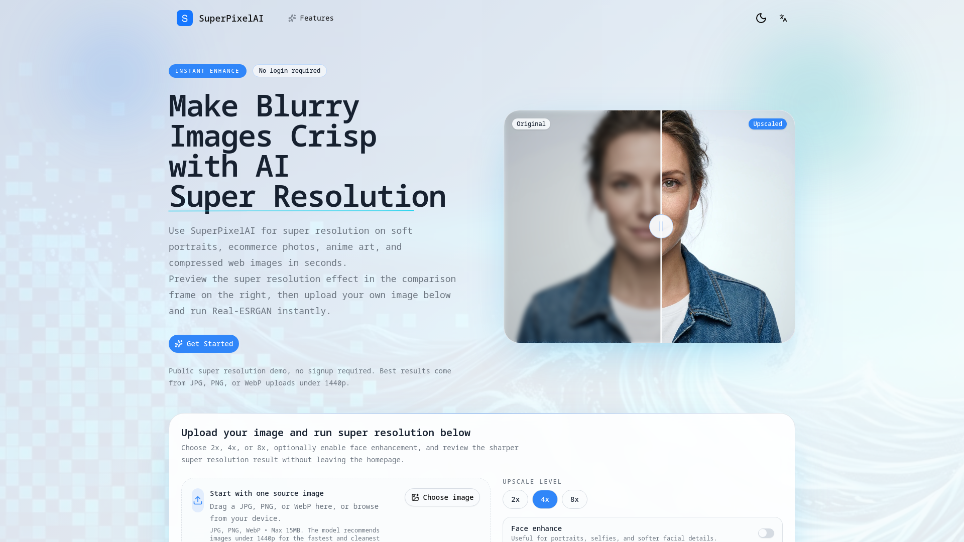 website screenshot of https://superpixelai.com/