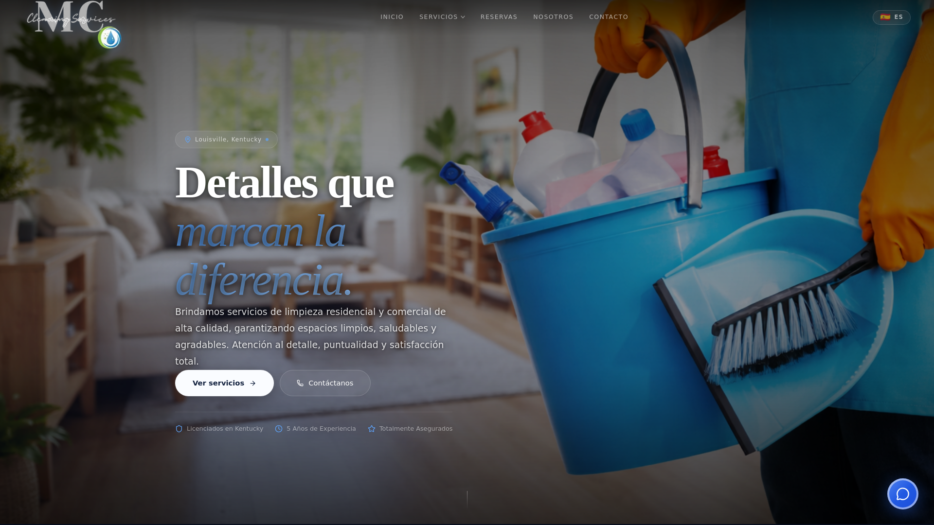 website screenshot of https://mccleaningserv.com/