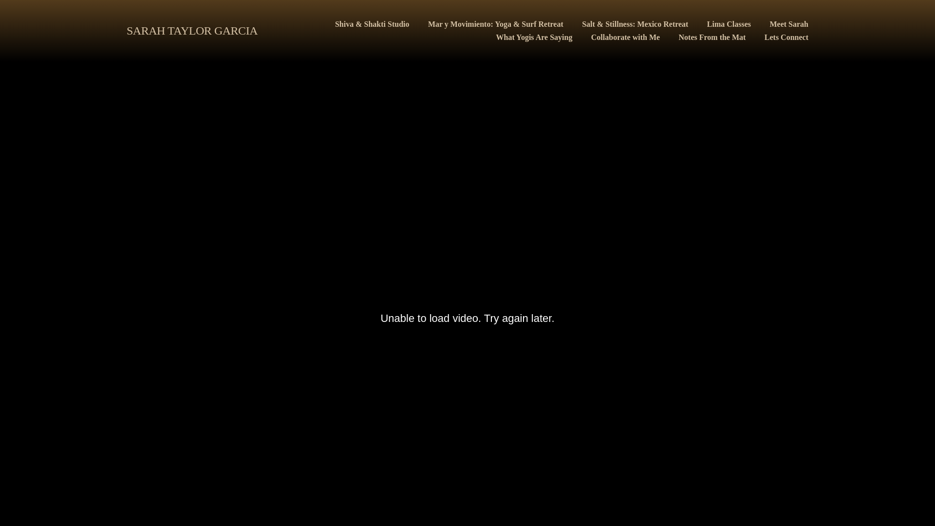 website screenshot of https://sarahgarciayoga.com/