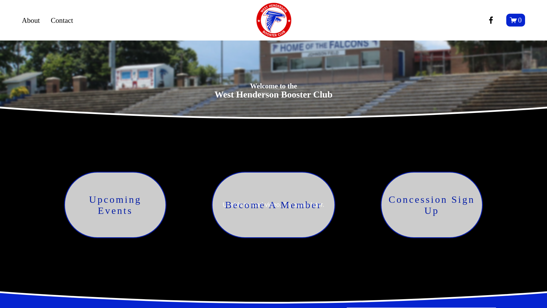 website screenshot of https://westhendersonboosterclub.com