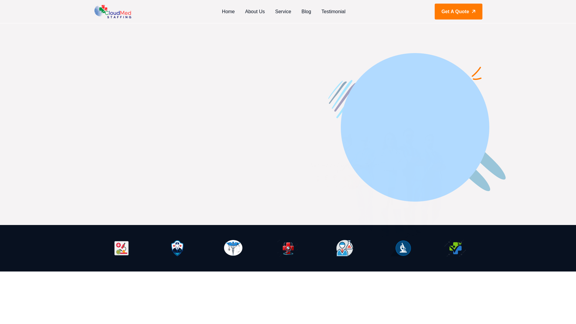 website screenshot of https://cloudmedstaffing.com