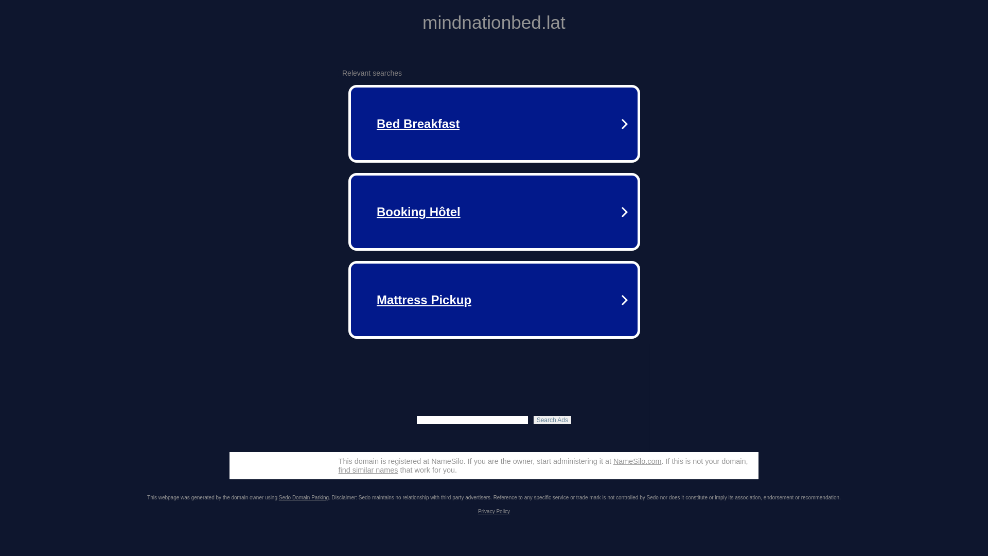 website screenshot of https://mindnationbed.lat/