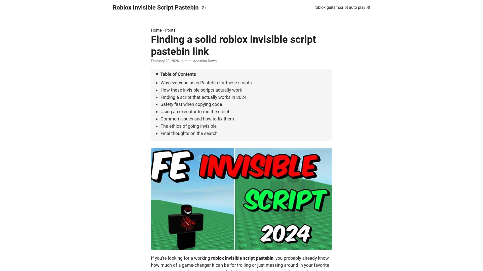 website screenshot of https://roblox-invisible-script-pastebin.pages.dev/