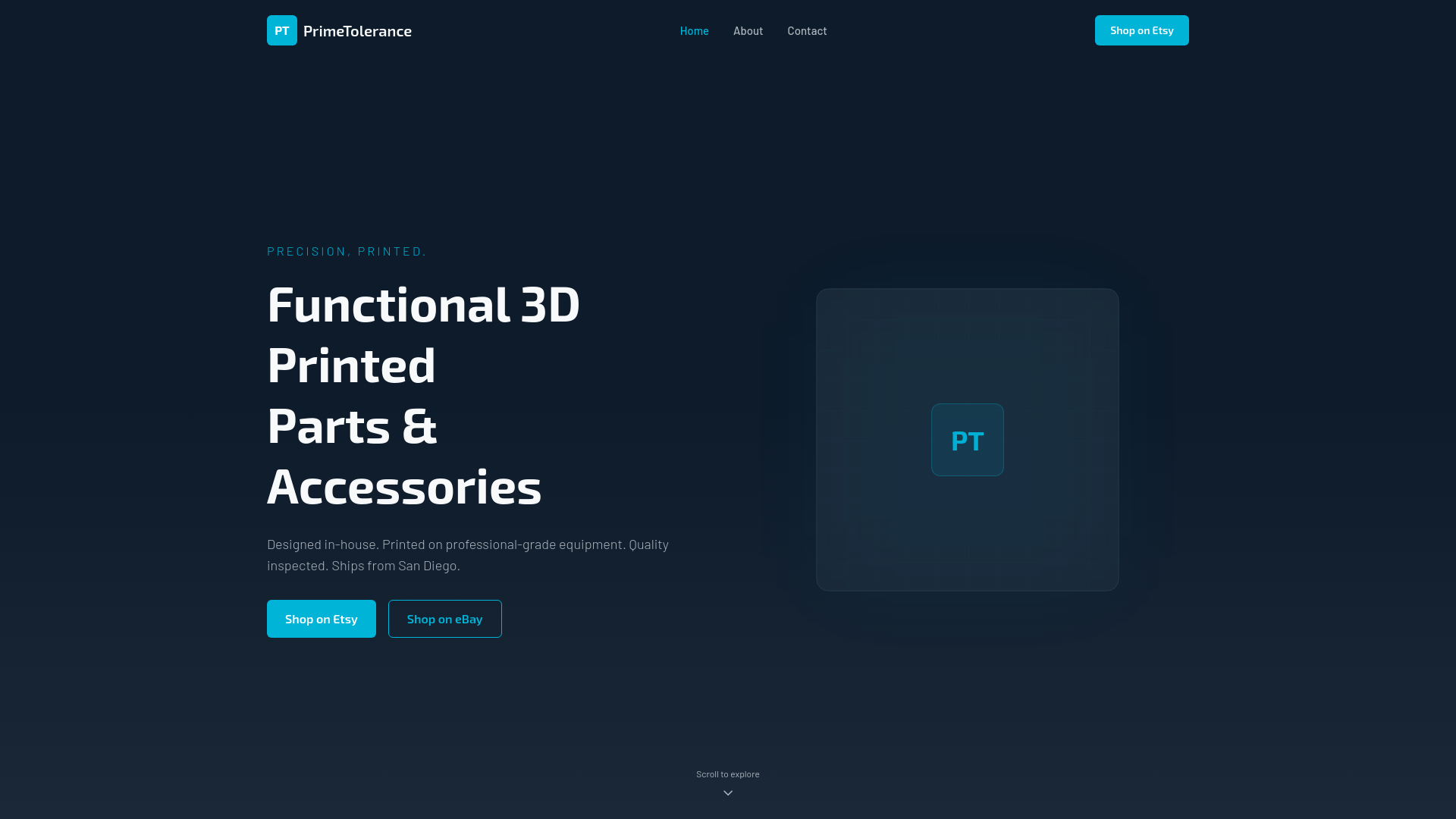 website screenshot of https://primetolerance.net/