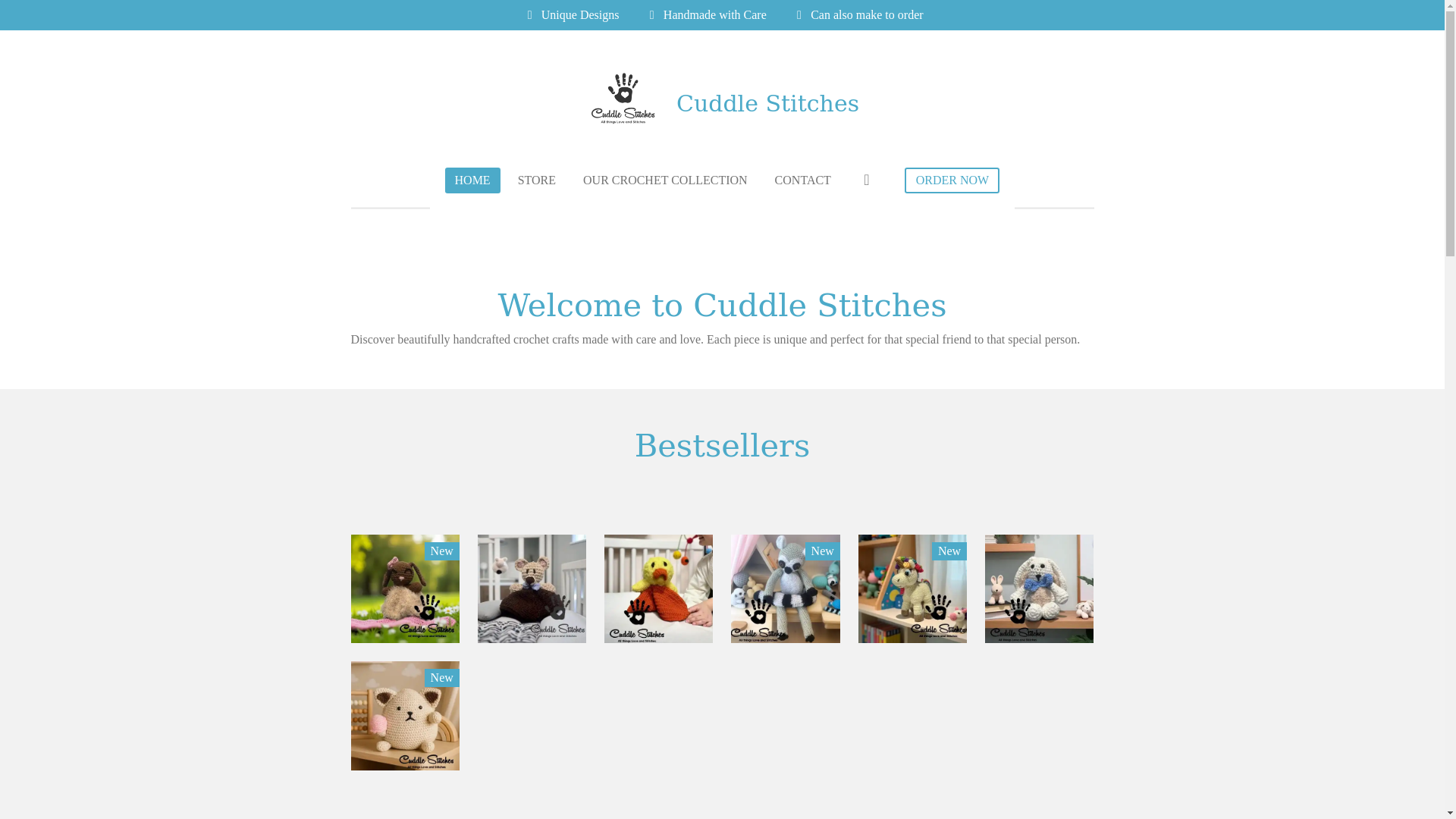 website screenshot of https://cuddle-stitches.com/