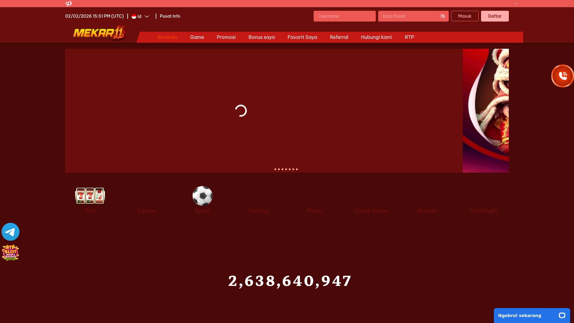 website screenshot of https://mekar11menang-com.pages.dev/