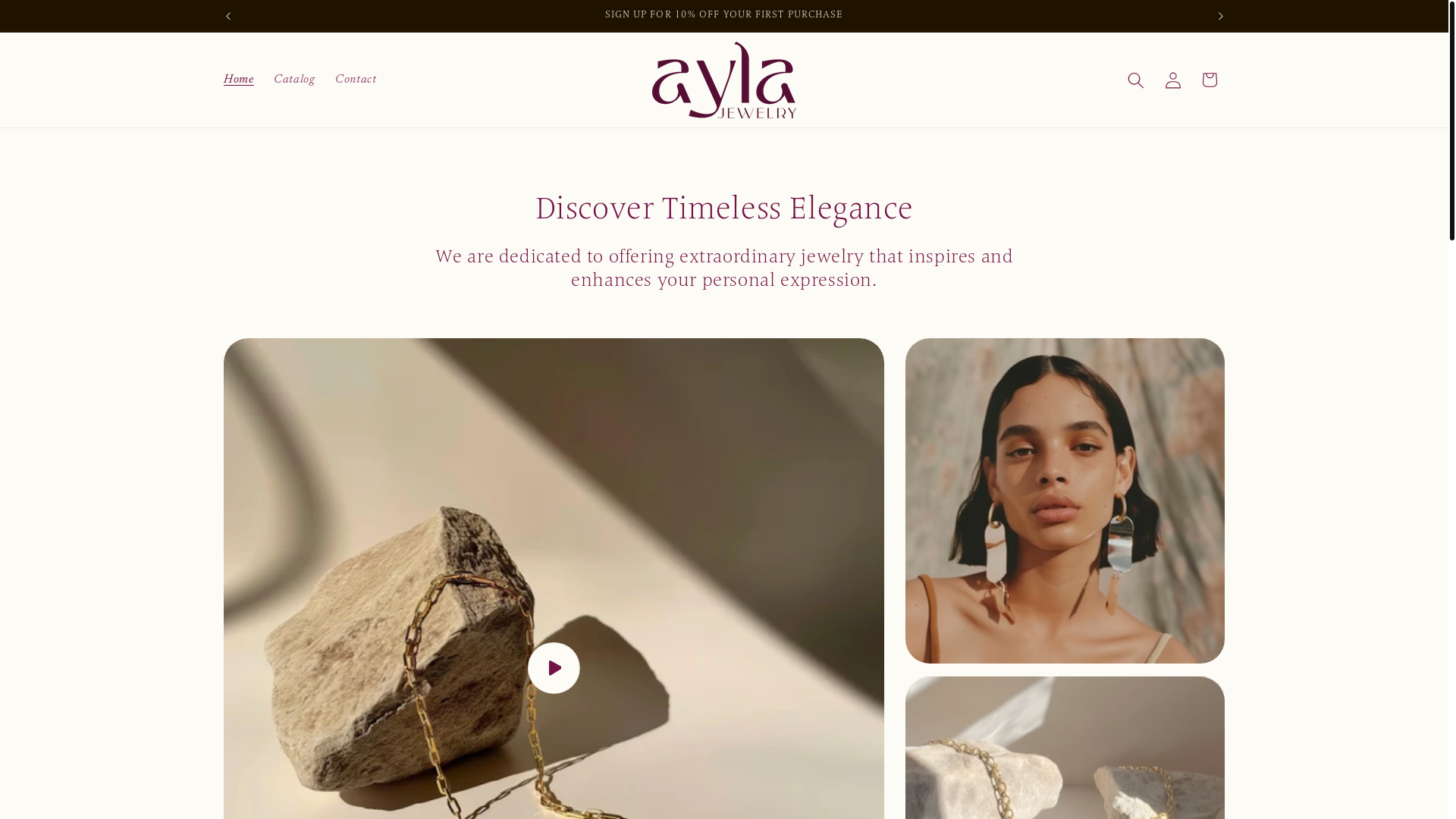 website screenshot of https://aylace.com/