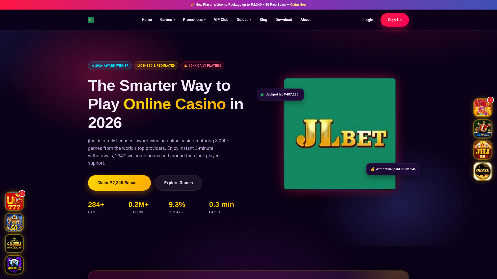 website screenshot of https://jlbetok.com/