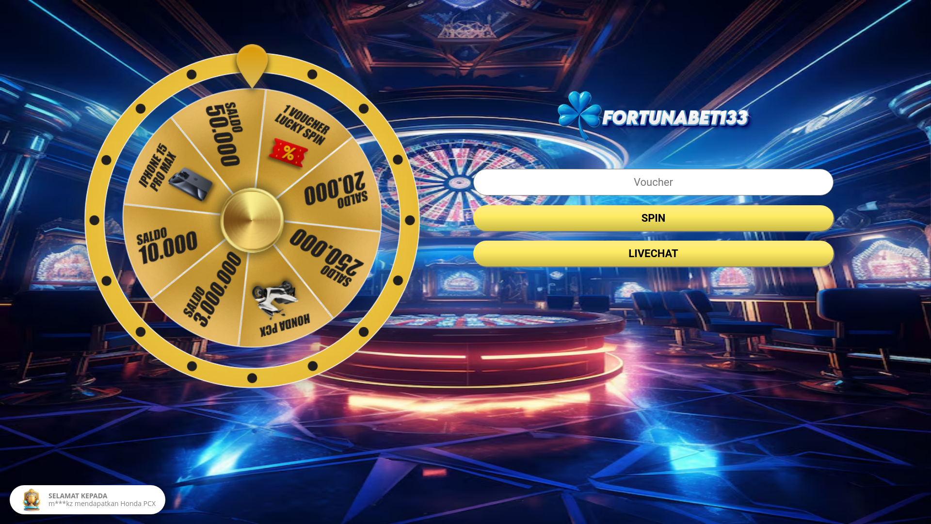 website screenshot of https://rodaluckywin134.site/