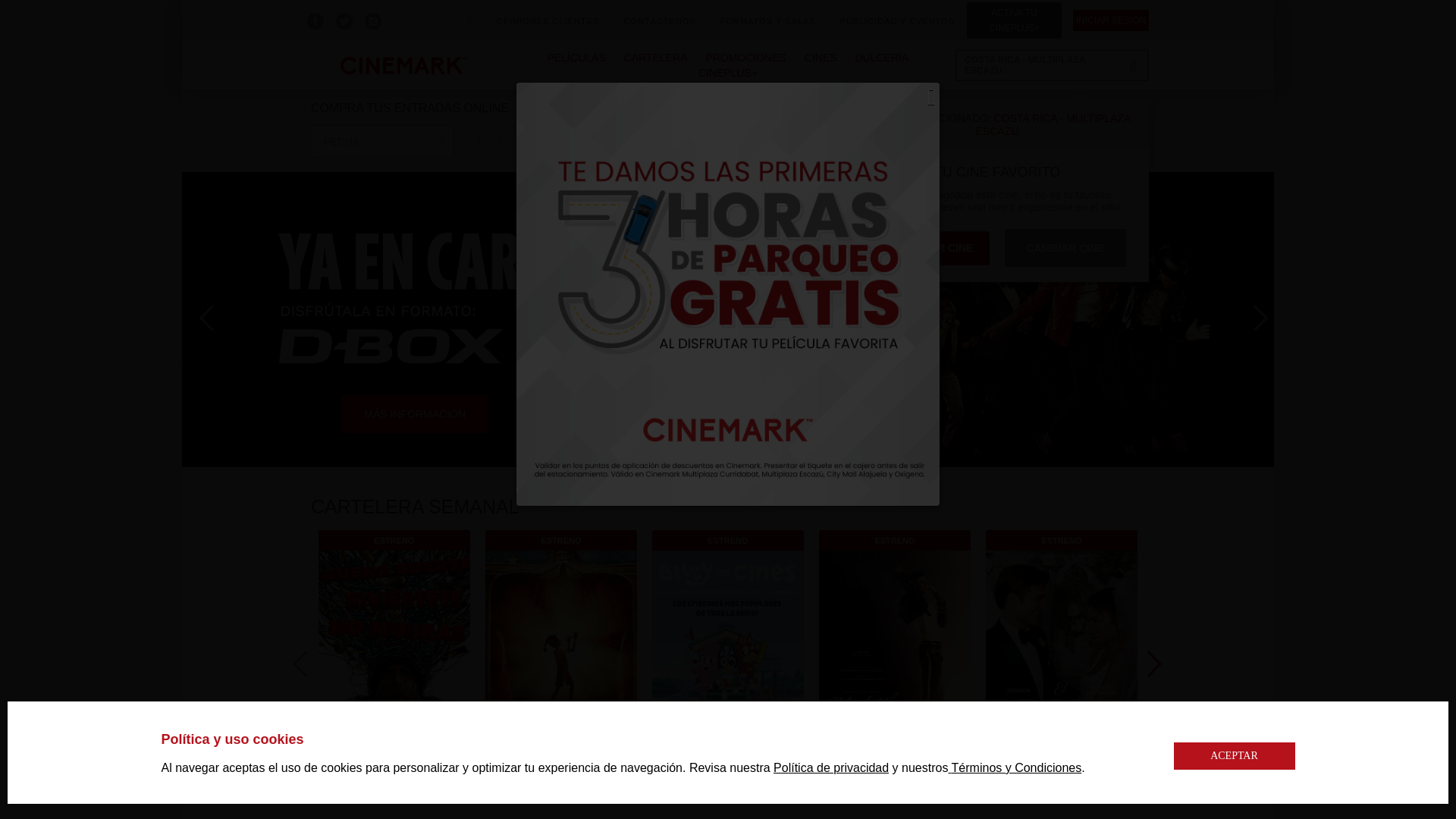 website screenshot of https://www.cinemarkca.com/costa-rica?tag=770