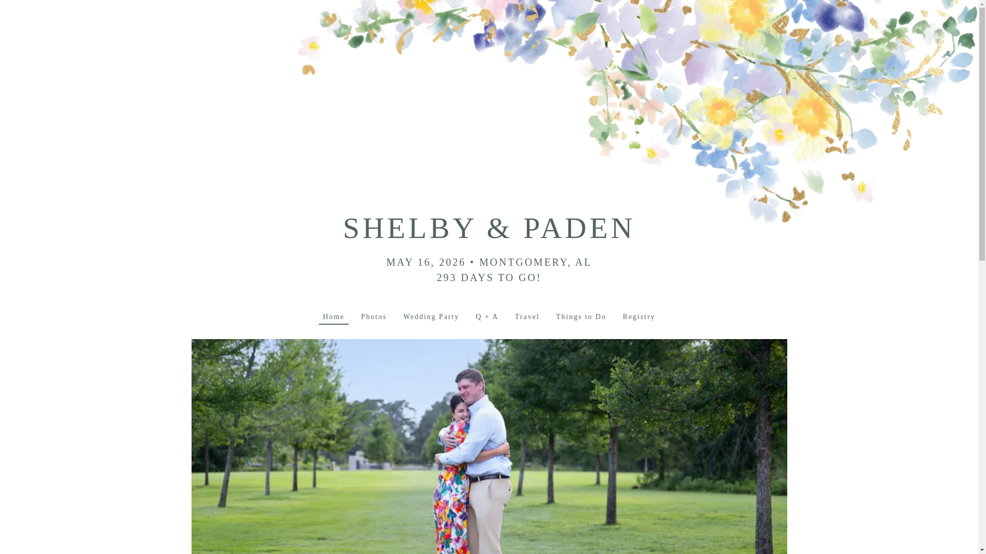 website screenshot of https://shelbyandpaden.com/