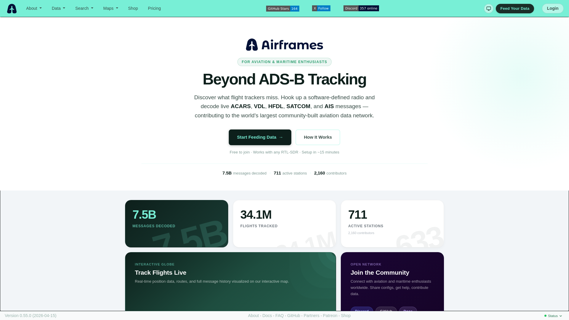 website screenshot of https://airframes-frontend-spa-vue2.pages.dev/
