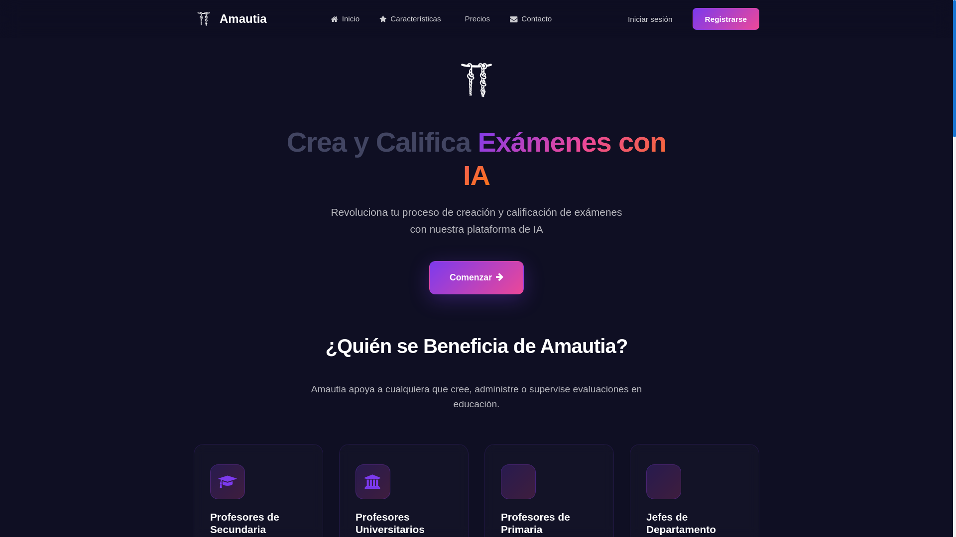 website screenshot of https://amautia.pe/