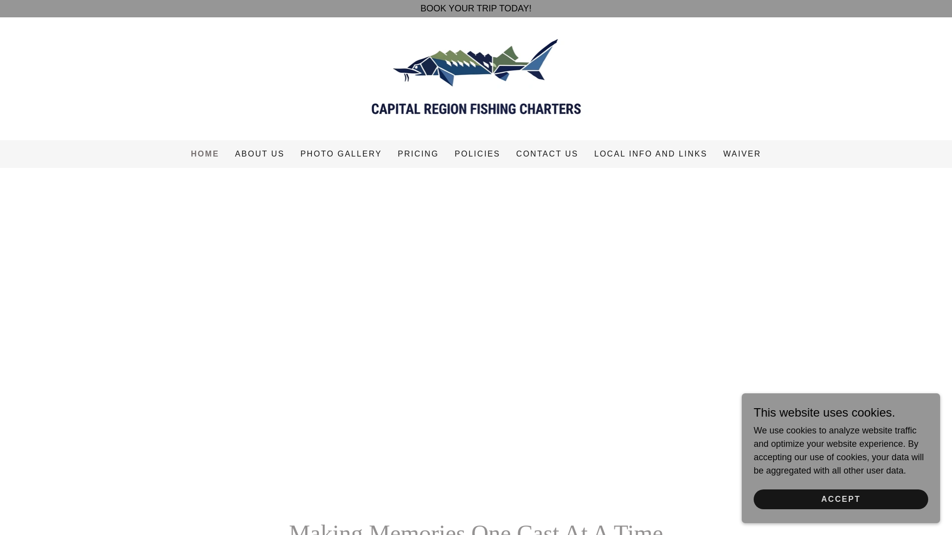website screenshot of https://capitalregionfishingcharters.ca