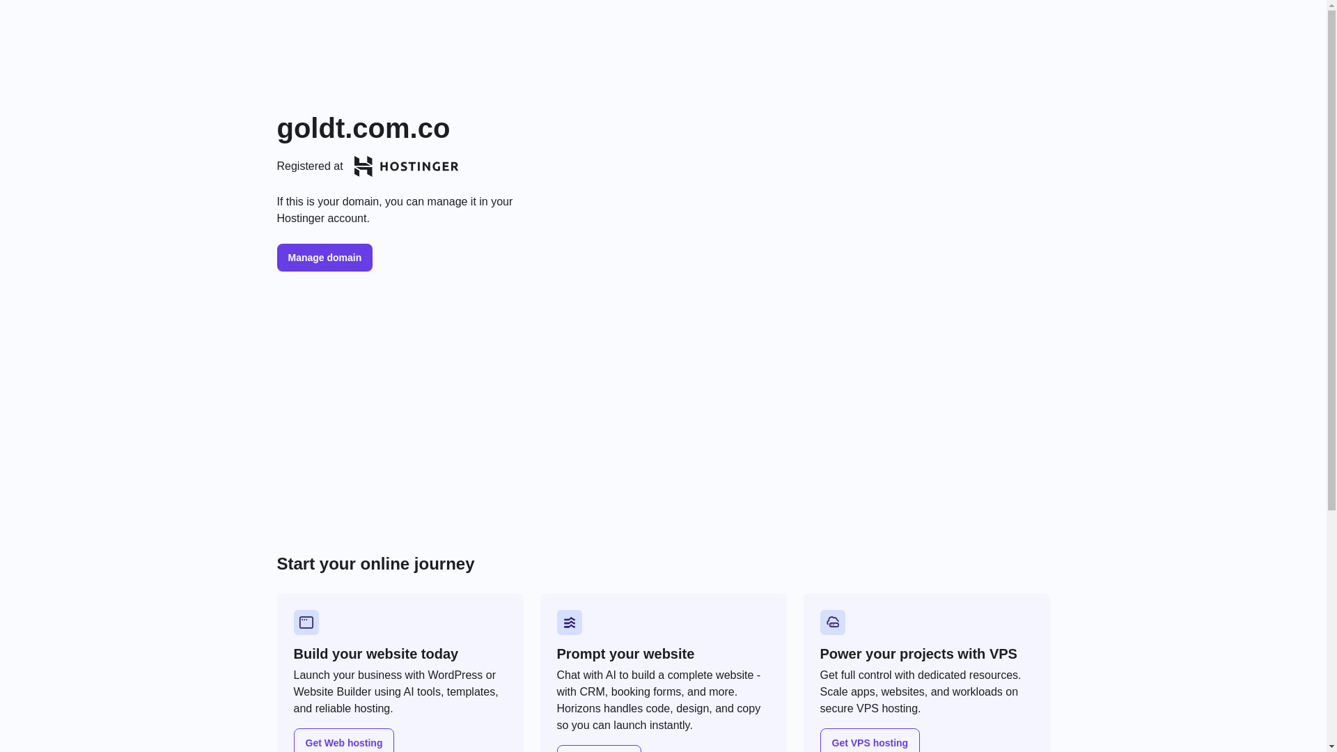website screenshot of https://goldt.com.co/