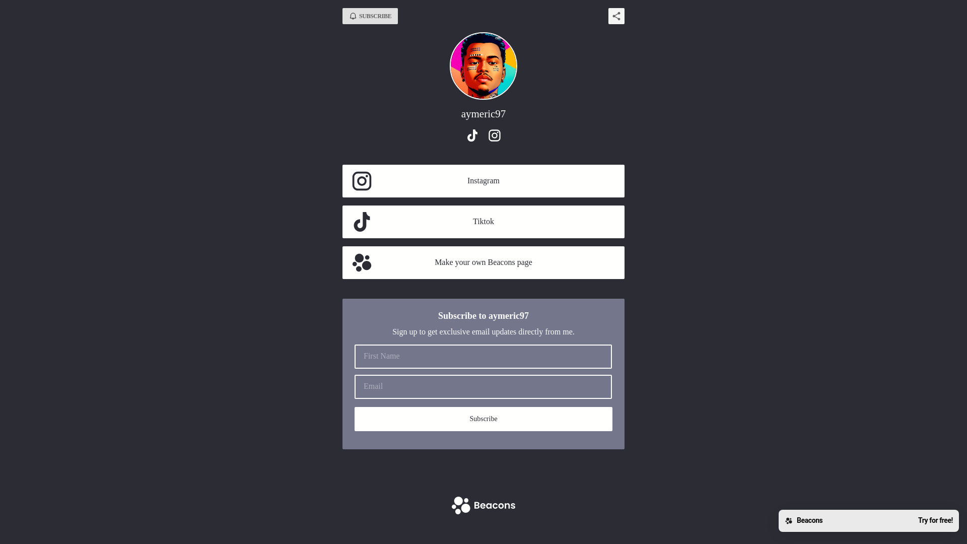website screenshot of https://aymeric97.com/