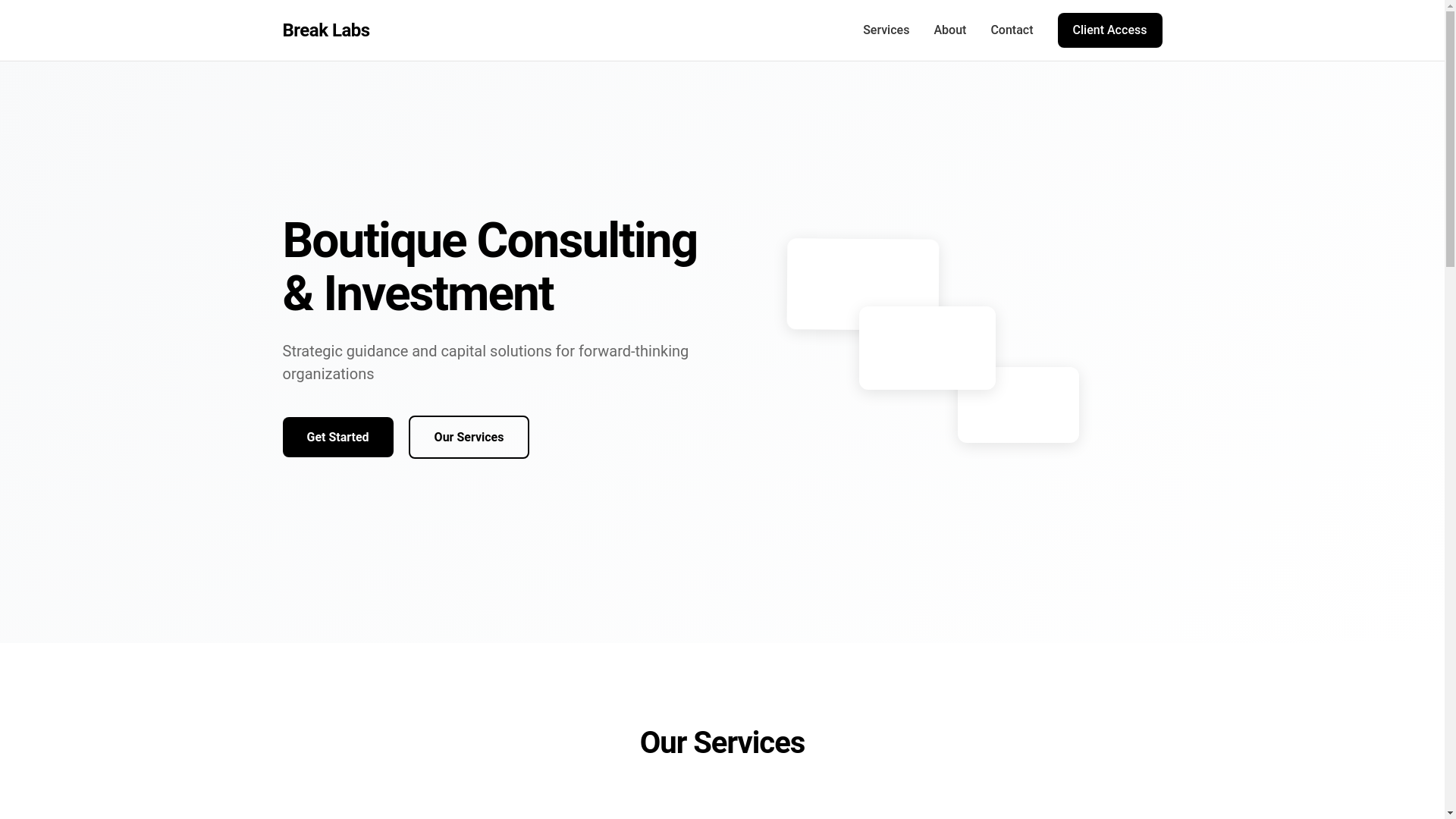 website screenshot of https://breaklabs.pages.dev/