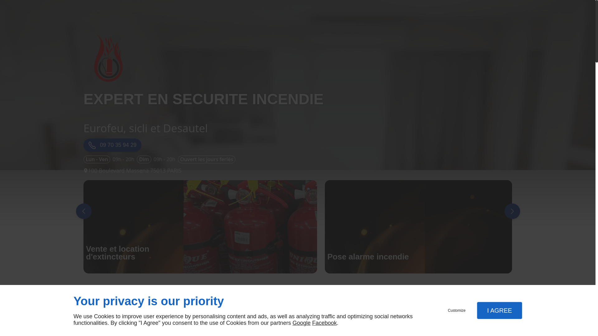 website screenshot of https://jadeincendie.fr/
