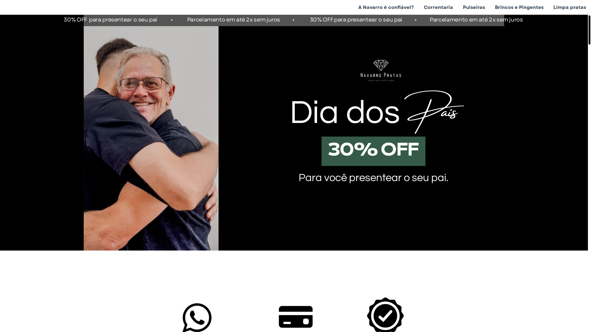 website screenshot of https://navarropratas.com/