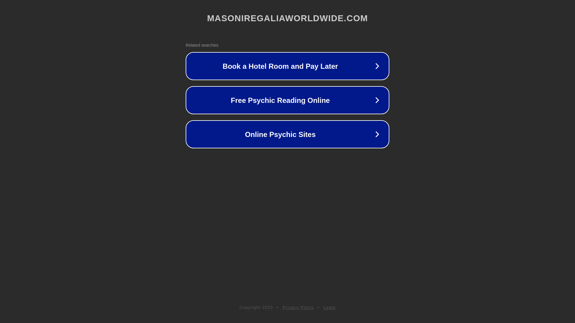 website screenshot of https://masoniregaliaworldwide.com/