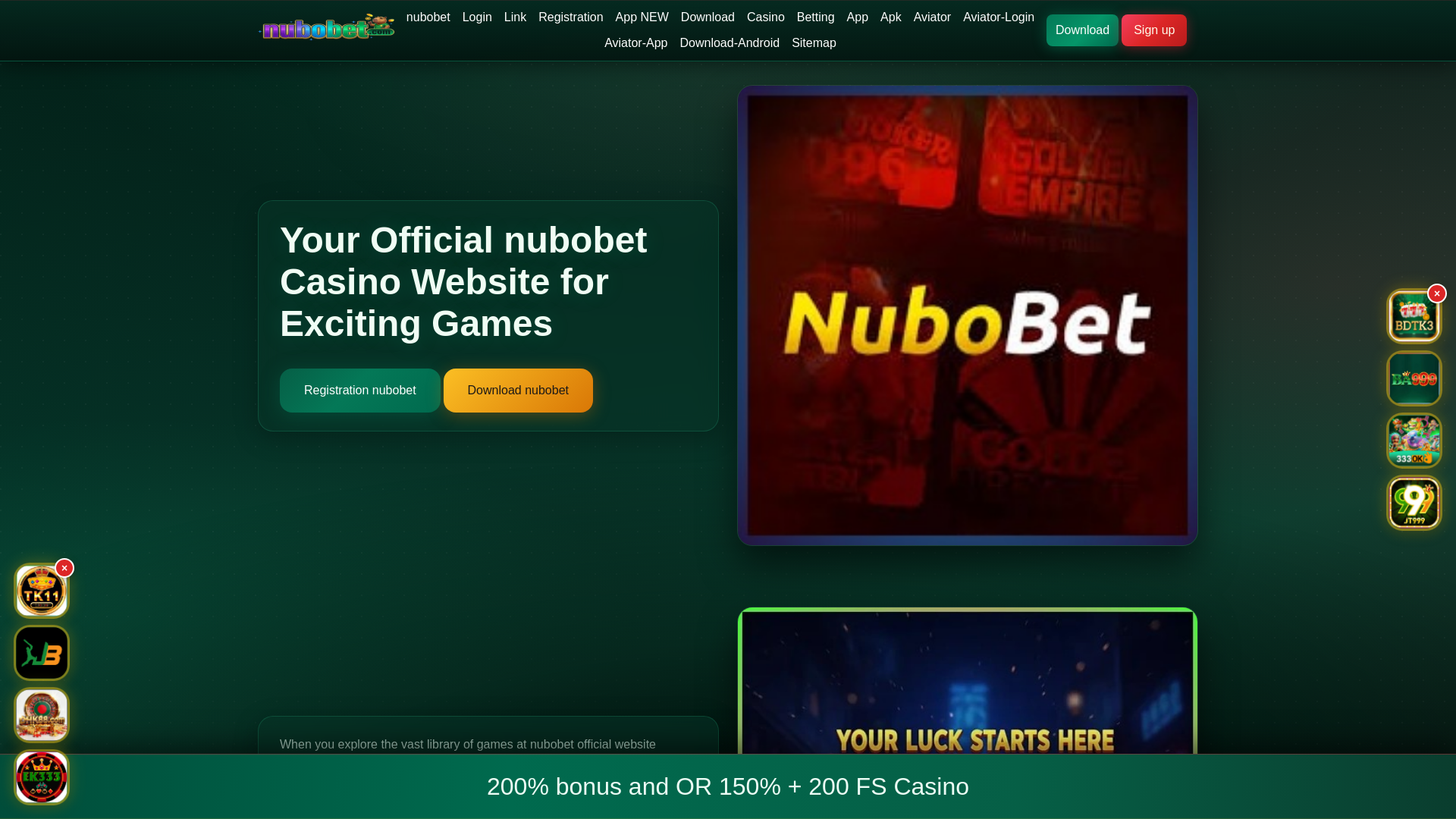 website screenshot of https://nubobetshunno.com/