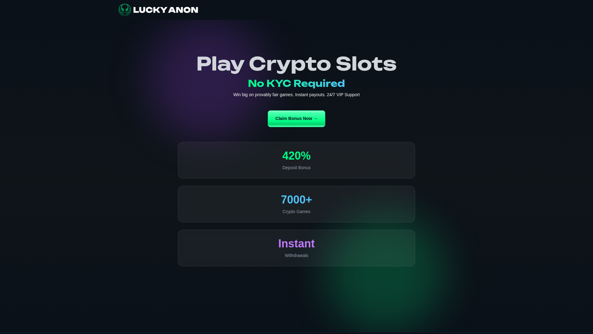 website screenshot of https://luckyanonmail.com/