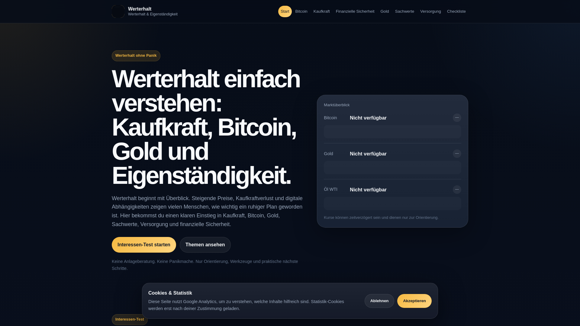 website screenshot of https://wertkompass.at/