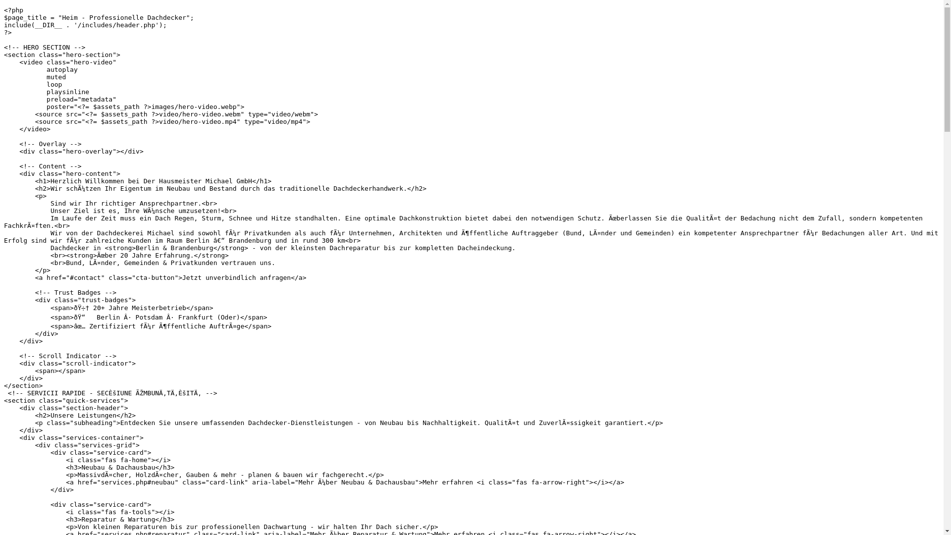website screenshot of https://hausmeistermichael-gmbh.de/
