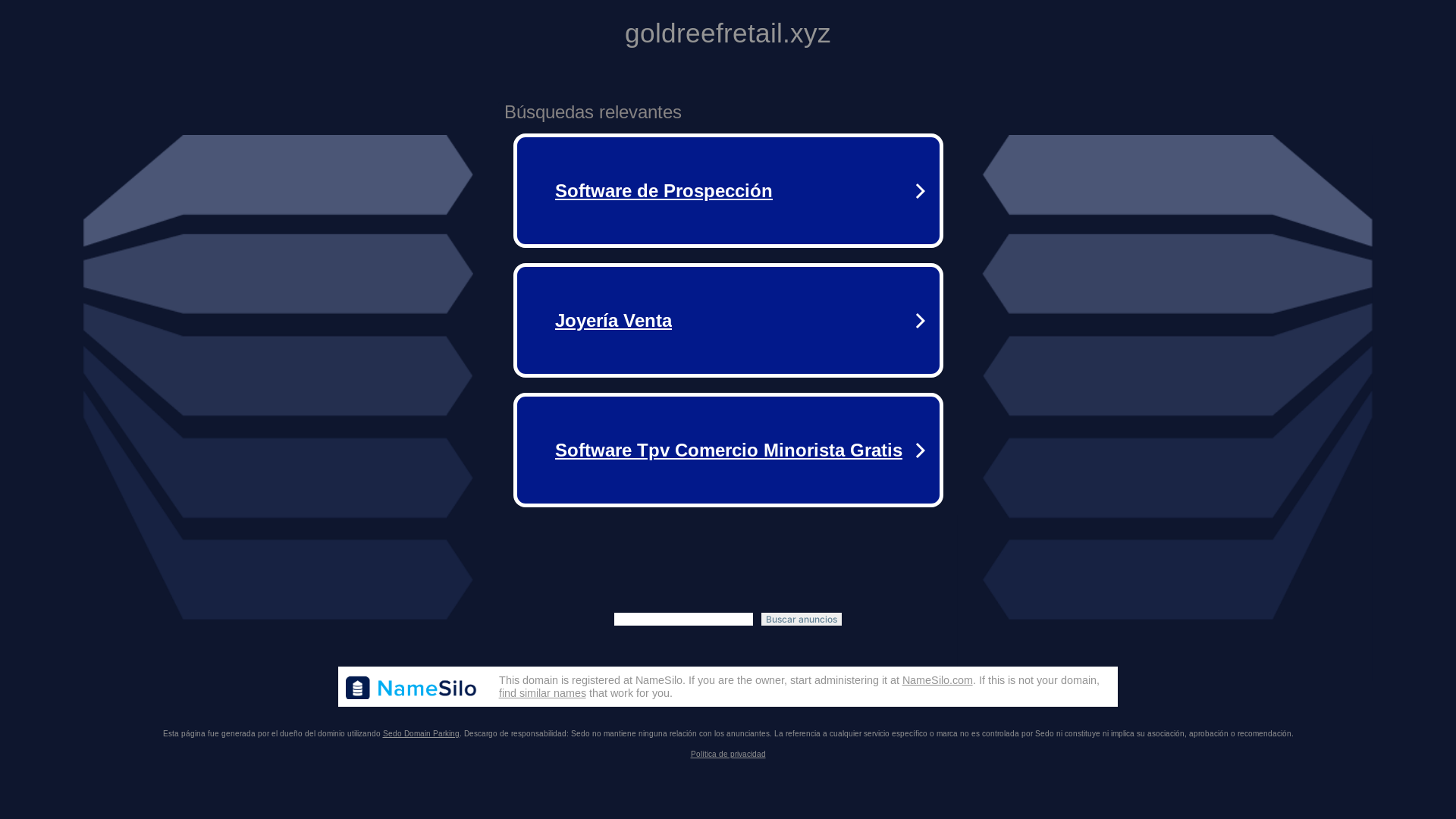 website screenshot of https://goldreefretail.xyz/