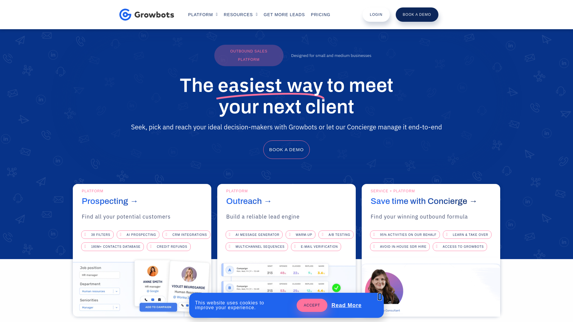 website screenshot of https://go-growbots.com