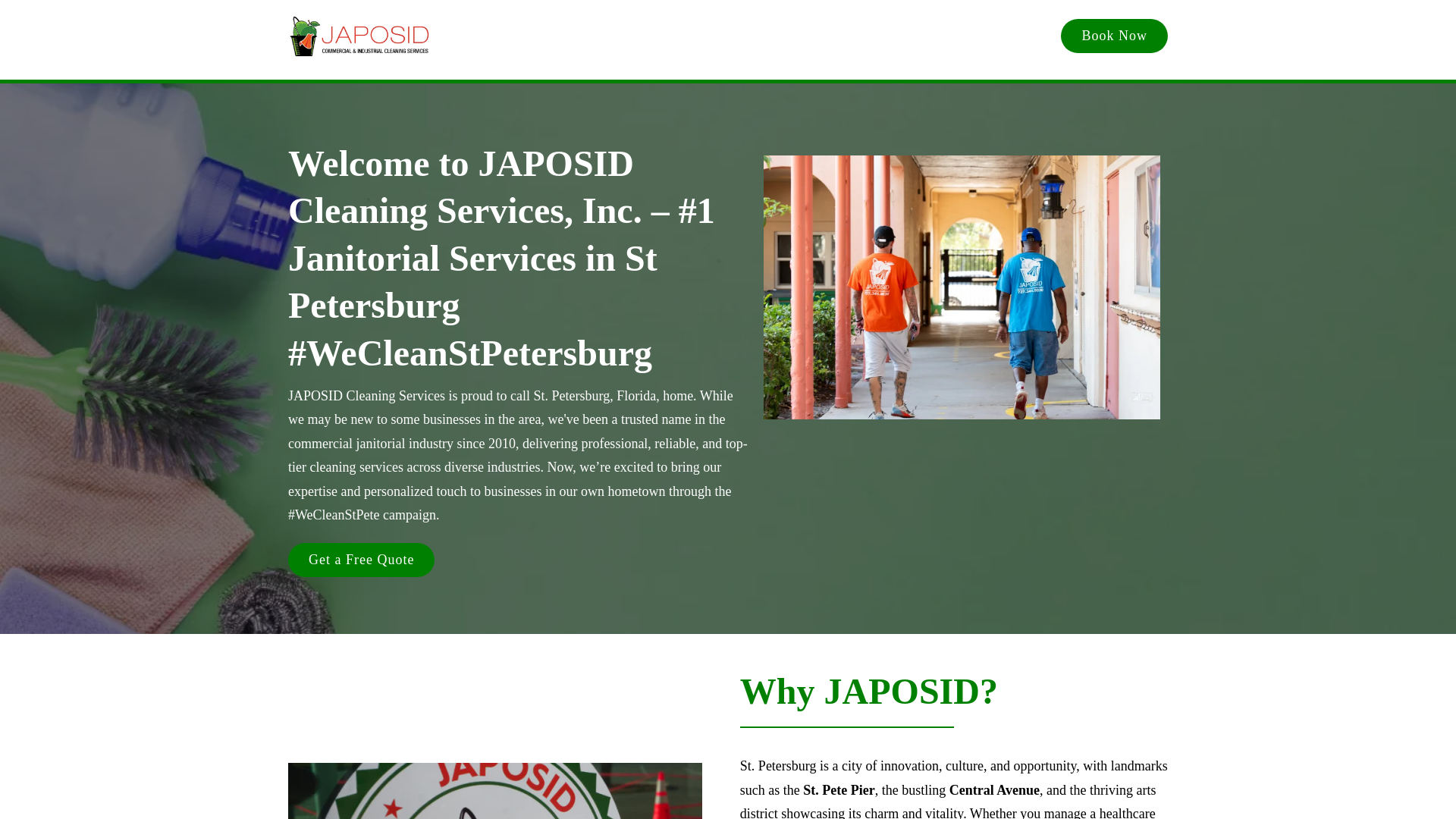 website screenshot of https://japosidcleaninglocal.info/