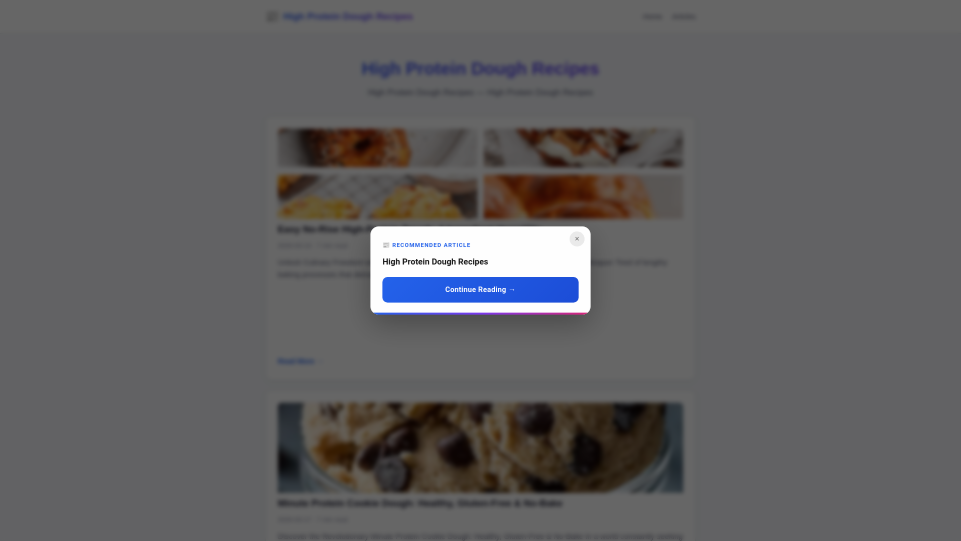 website screenshot of https://high-protein-dough-recipes.pages.dev/