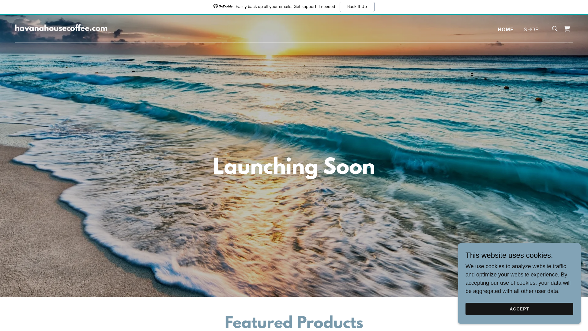 website screenshot of https://havanahousecoffee.com/
