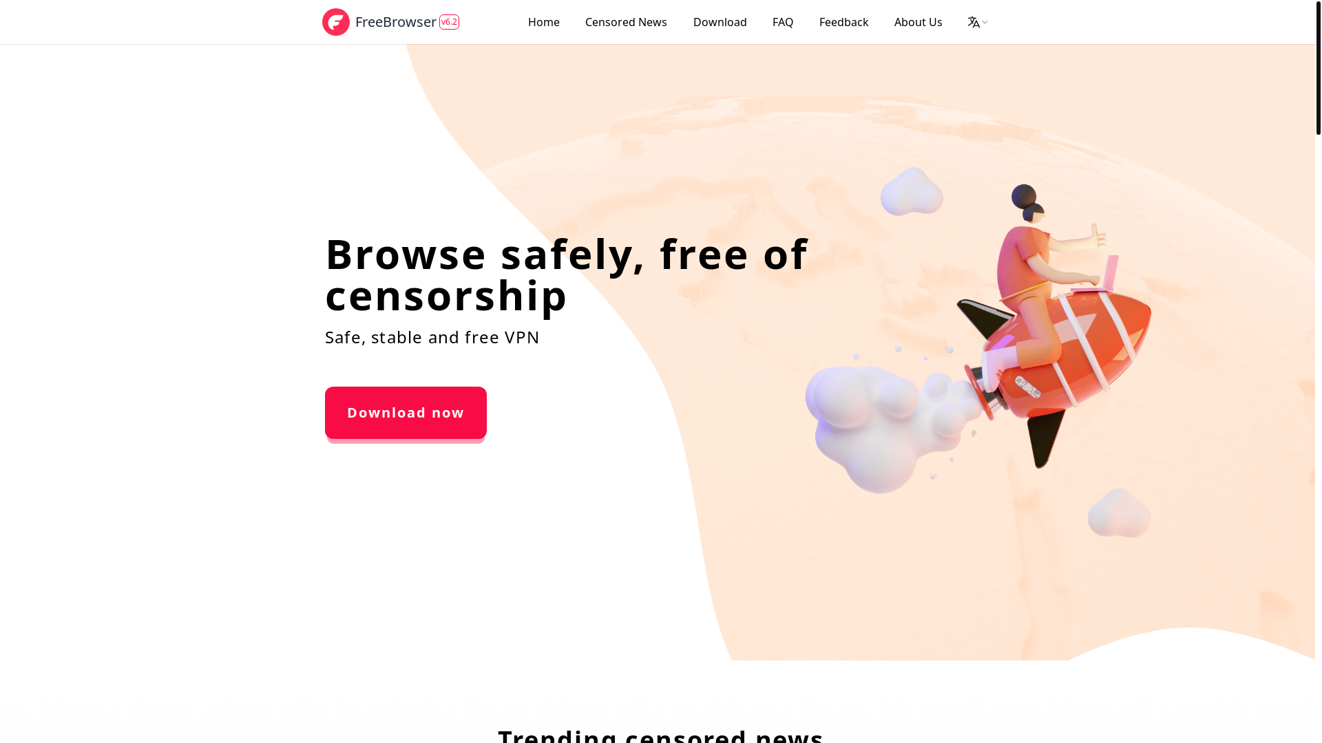 website screenshot of https://freebrowser.org/