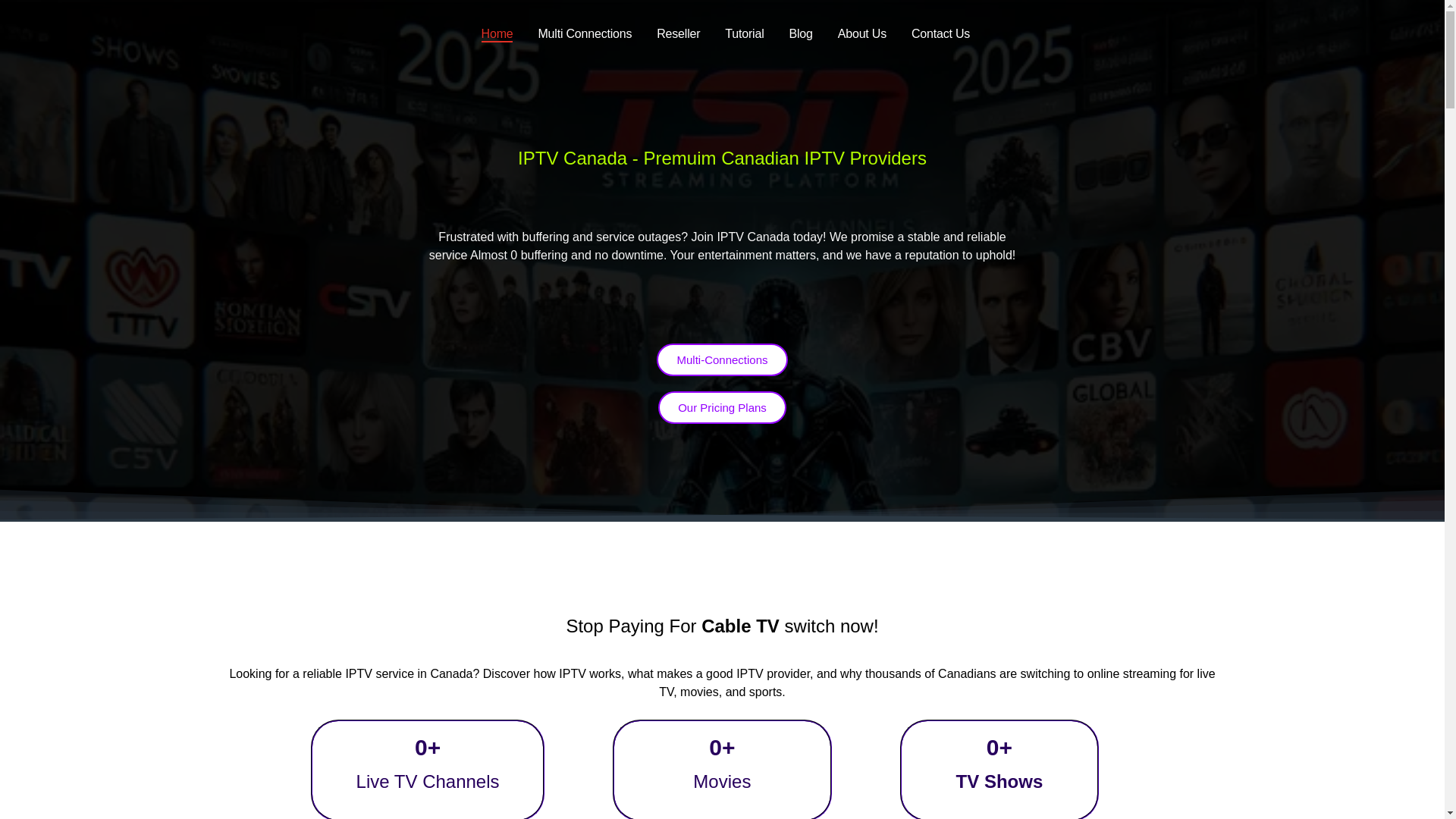 website screenshot of https://iptvcanadian.ca/
