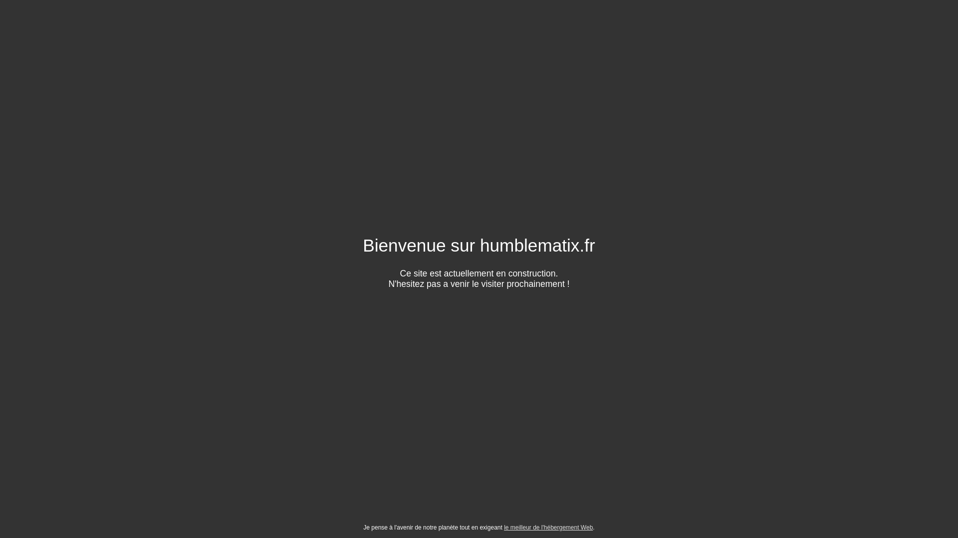 website screenshot of https://humblematix.fr/