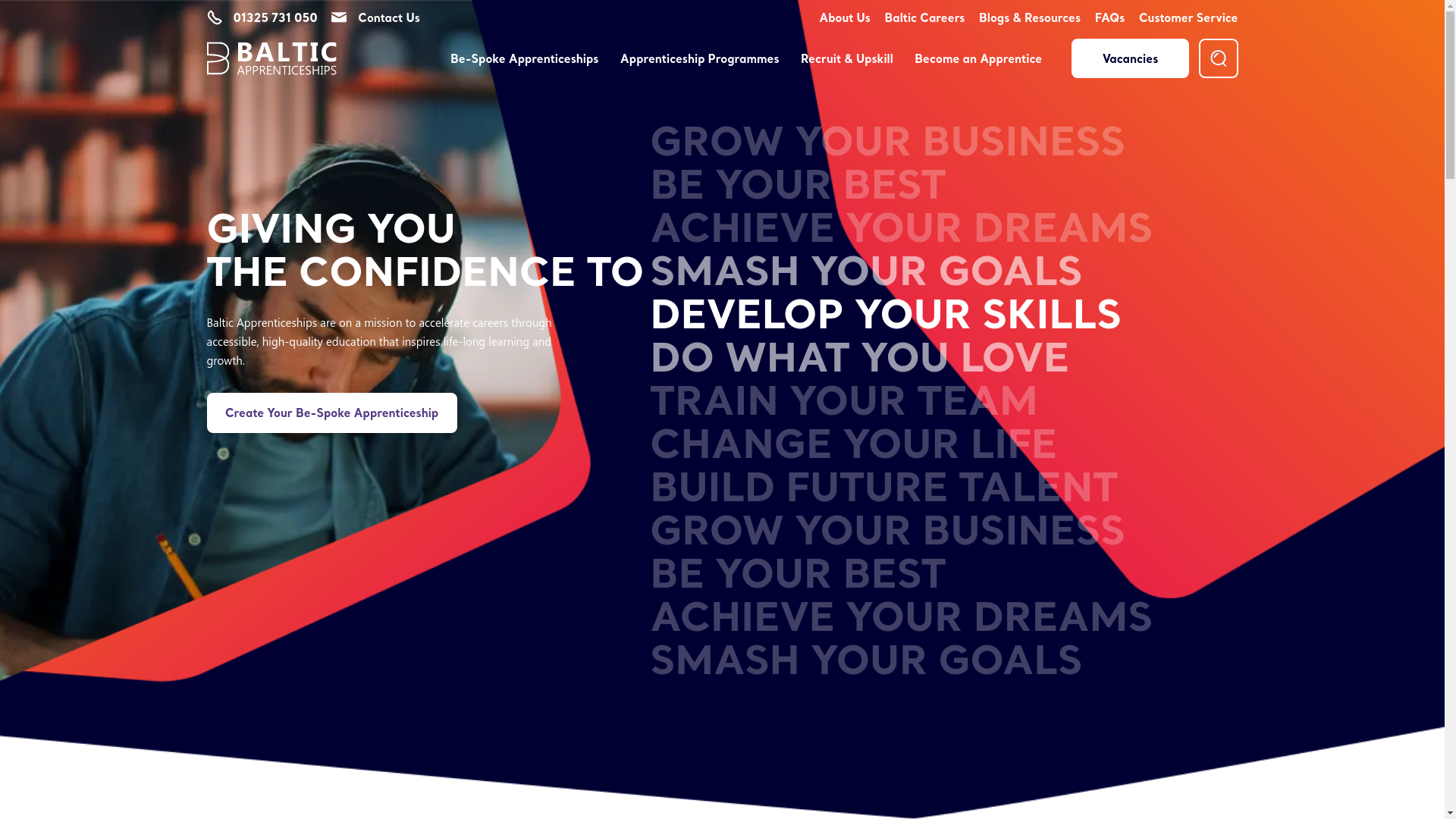 website screenshot of https://balticapprenticeshipsai.com/