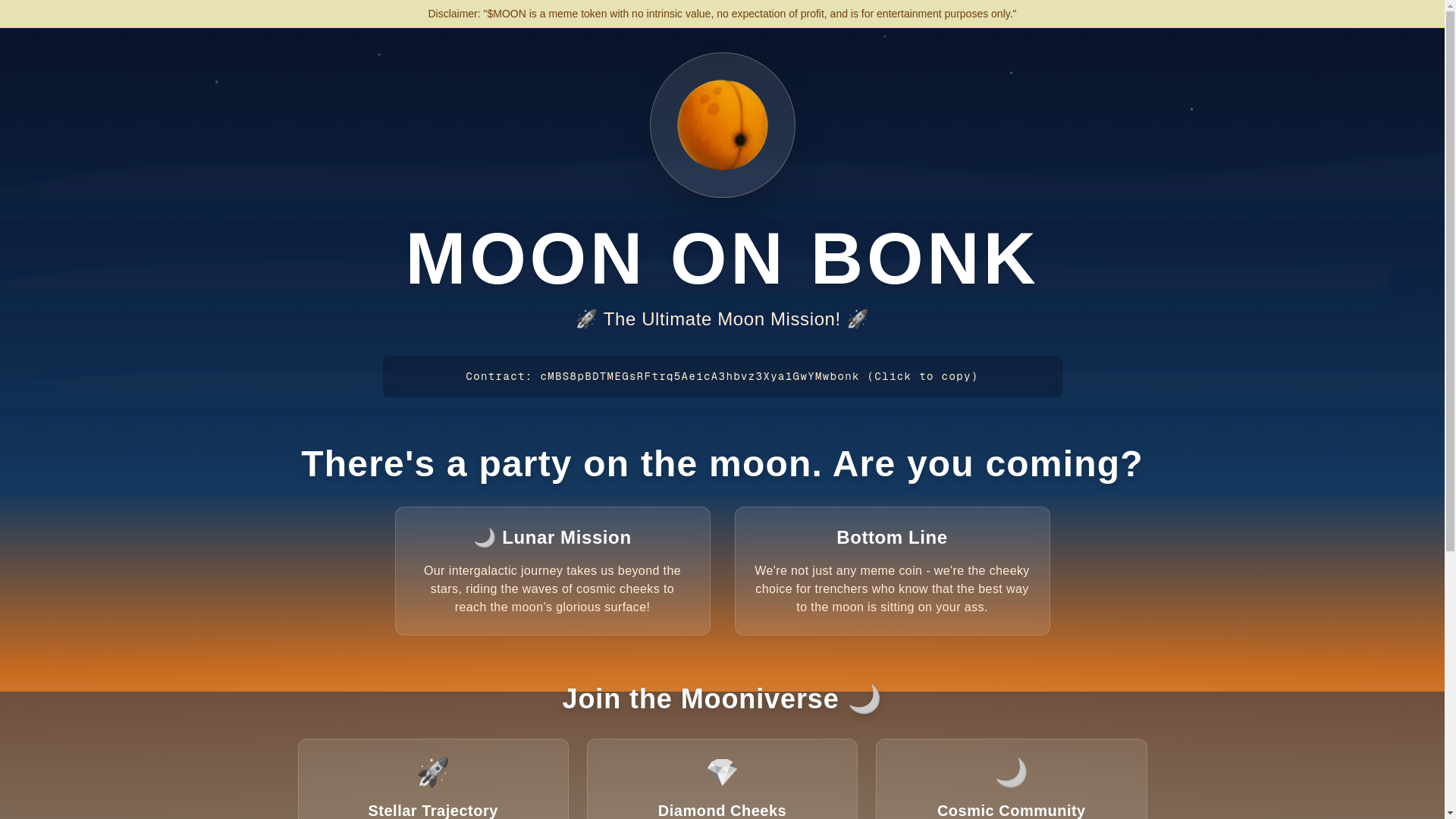 website screenshot of https://moononbonk.xyz/