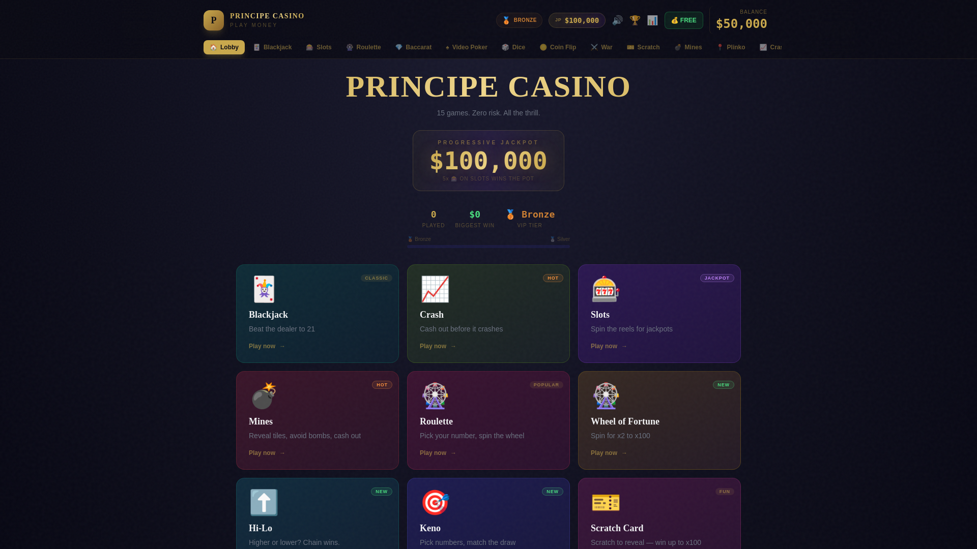 website screenshot of https://principe-casino.pages.dev/