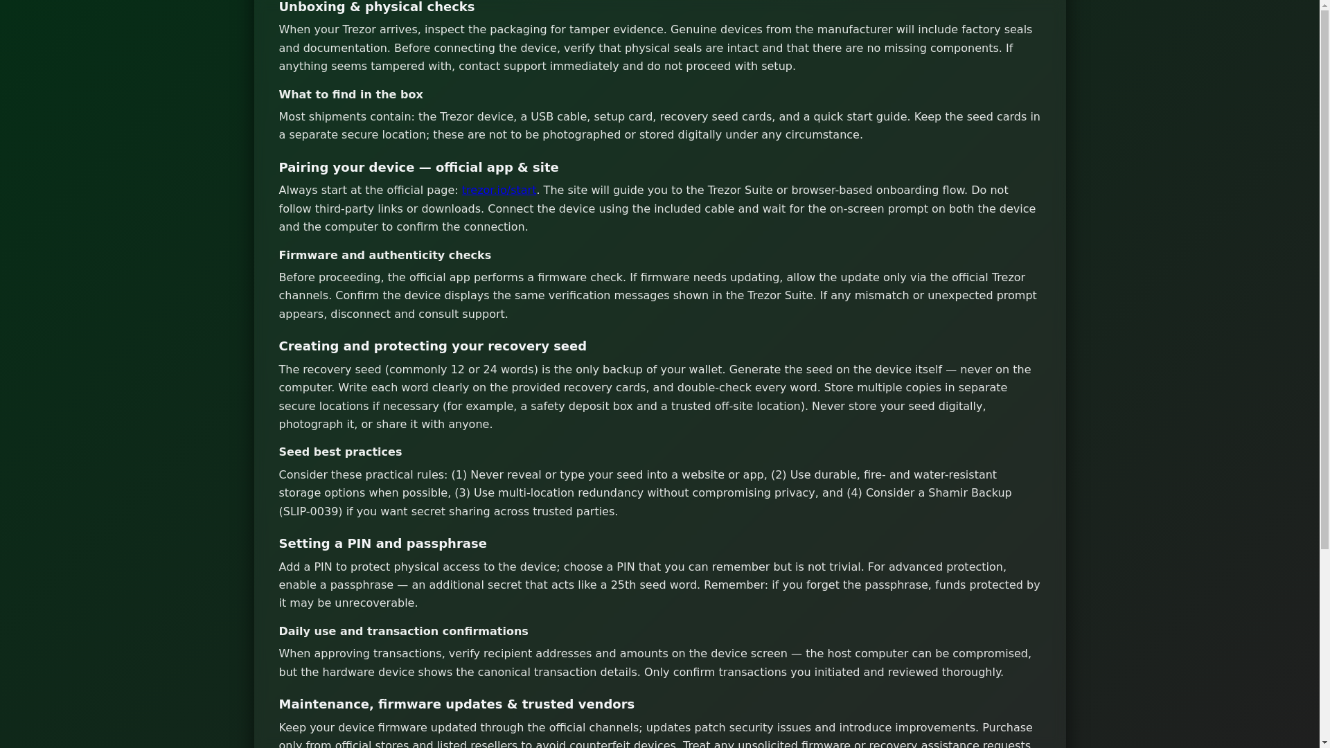 website screenshot of https://start-trezr-iio.pages.dev/