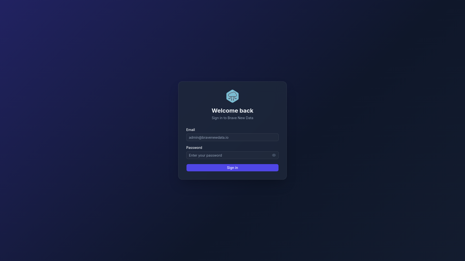 website screenshot of https://bravenewdata.com/
